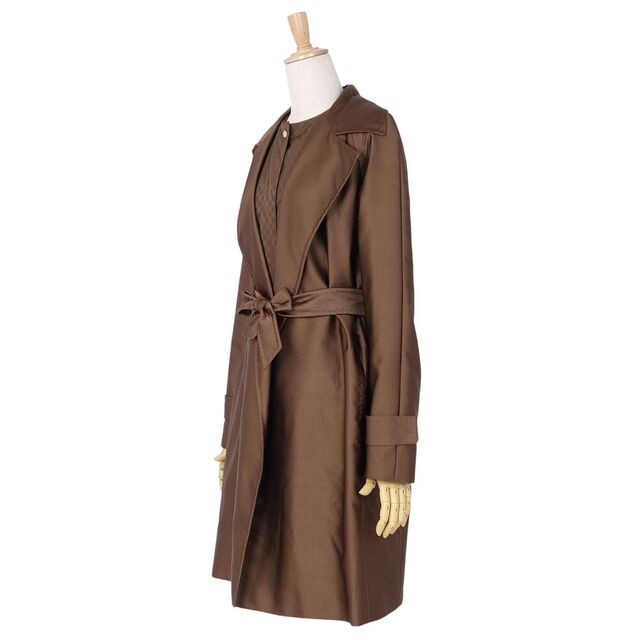 Max Mara(マックスマーラ)の美品 マックスマーラ Max Mara CITY コート 3way シルク ラップコート ライナー付き レディース アウター JI40 USA6 FB38(M相当) ブラウン レディースのジャケット/アウター(その他)の商品写真