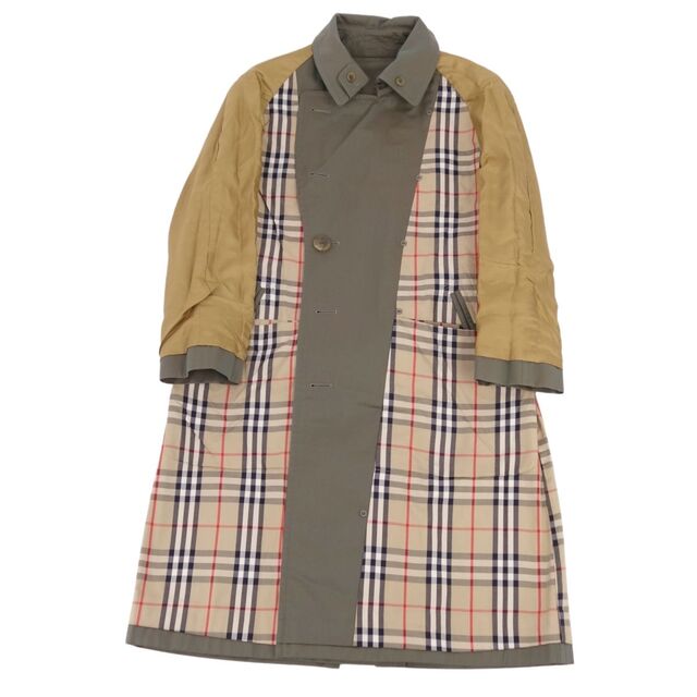 BURBERRY(バーバリー)の美品 Vintage バーバリー Burberrys コート トレンチコート メンズ コットン アウター 古着 90-165(S相当) カーキ(玉虫色) メンズのジャケット/アウター(トレンチコート)の商品写真