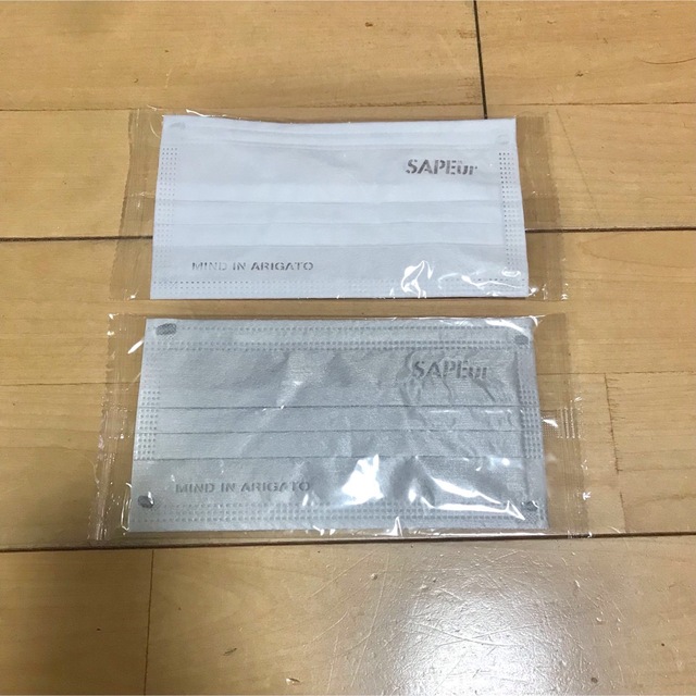 新品 SAPEur サプール マスク ホワイト グレー 2枚セットの通販 新品 SAPEur サプール マスク ホワイト グレー 2枚セットの通販