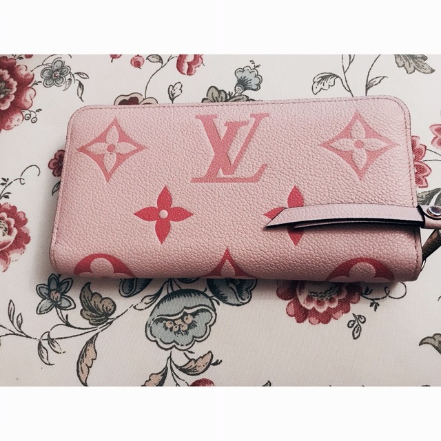 ルイビィトン　ピンク長財布　レディース　LOUISVUITTON　モノグラム