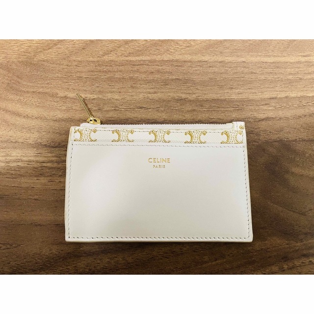 美品】セリーヌ ジップ付カードホルダー 希少色 - 名刺入れ/定期入れ