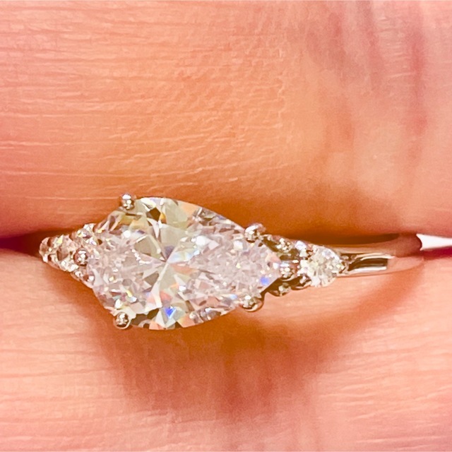 大注目ブルーダイヤモンド リング Pt900 3.6g 0.297ct 0.55ct リング