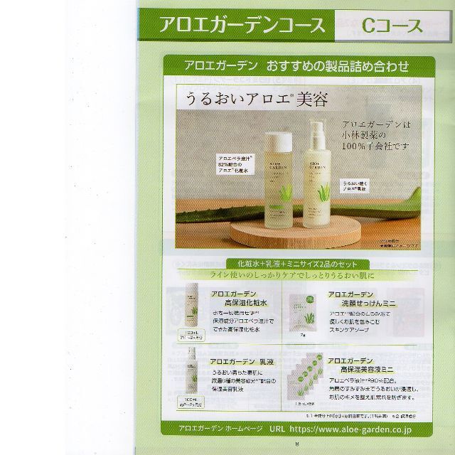 2セット アロエガーデン 高保湿化粧水100ml 乳液100ml 他 小林製薬 2