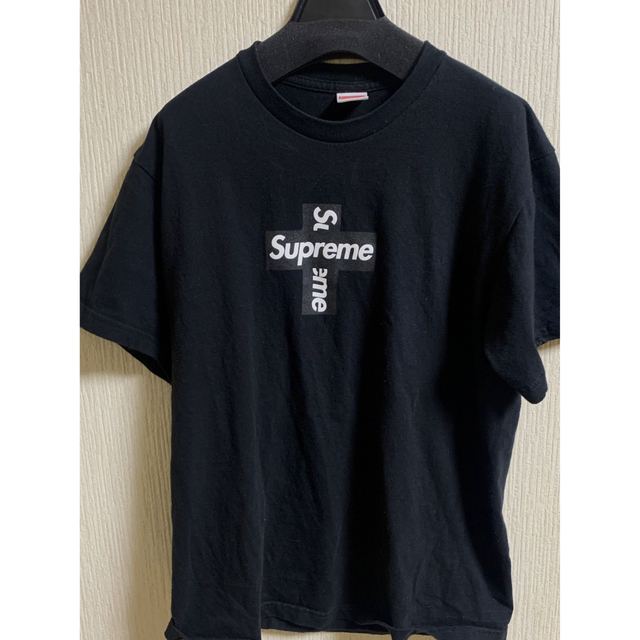 Supreme Cross Box Logo Tee 黒 S