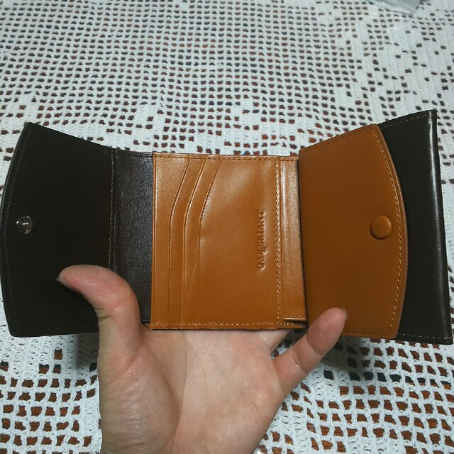 新品　ガレリアント　メンズ　コンパクト三つ折り財布　チョコ 2