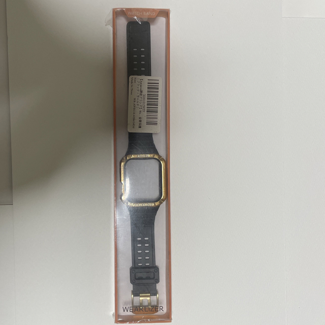 Wearlizer Apple Watch バンド （ブラック＋ゴールド） メンズの時計(ラバーベルト)の商品写真