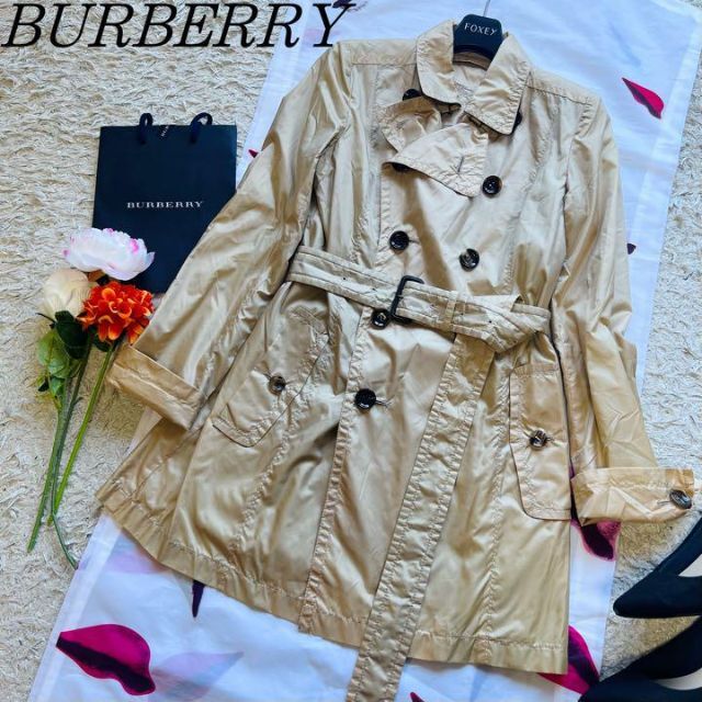 【良品】BURBERRY BLACK LABEL トレンチコート ベージュ 38 | フリマアプリ ラクマ