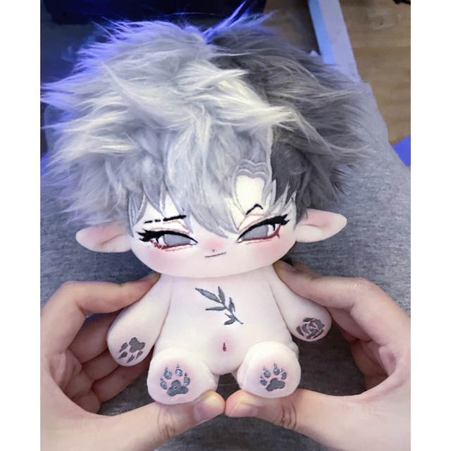 20cm無属性着せ替えぬいぐるみ ぬいぐるみ オオカミ 耳付き しっぽ付き