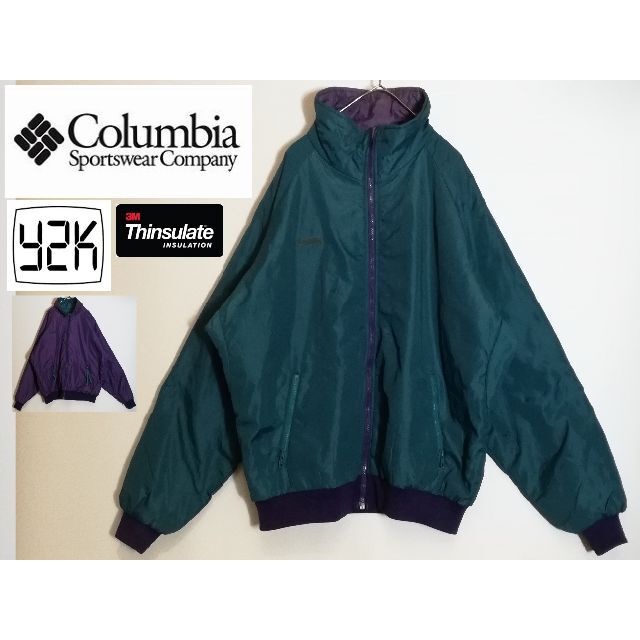 100 Y2K COLUMBIA 旧タグ XL ウォームアップジャケット - ブルゾン