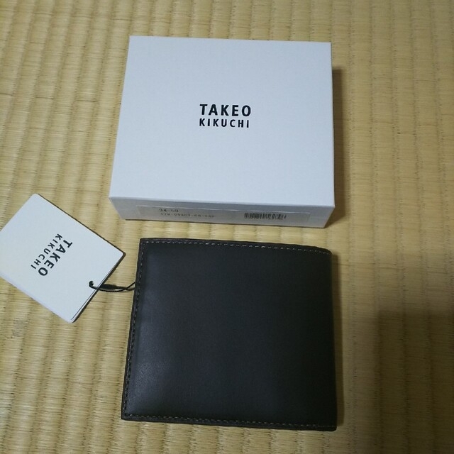 TAKEO KIKUCHI(タケオキクチ)の新品　タケオキクチ　メンズ　トリプルアンティーク　二つ折り財布　ダークブラウン メンズのファッション小物(折り財布)の商品写真