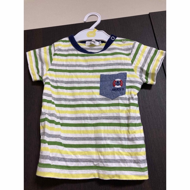 BeBe(ベベ)のTシャツ　イエロー系ボーダー　マリンテイスト　90センチ　BEBE キッズ/ベビー/マタニティのキッズ服男の子用(90cm~)(Tシャツ/カットソー)の商品写真