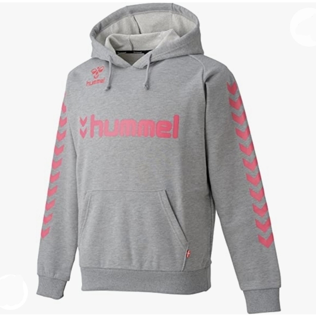 hummel(ヒュンメル)のヒュンメル バックプリント付き 裏毛スウェット パーカー Ｌ 新品 紙タグ付き スポーツ/アウトドアのサッカー/フットサル(ウェア)の商品写真