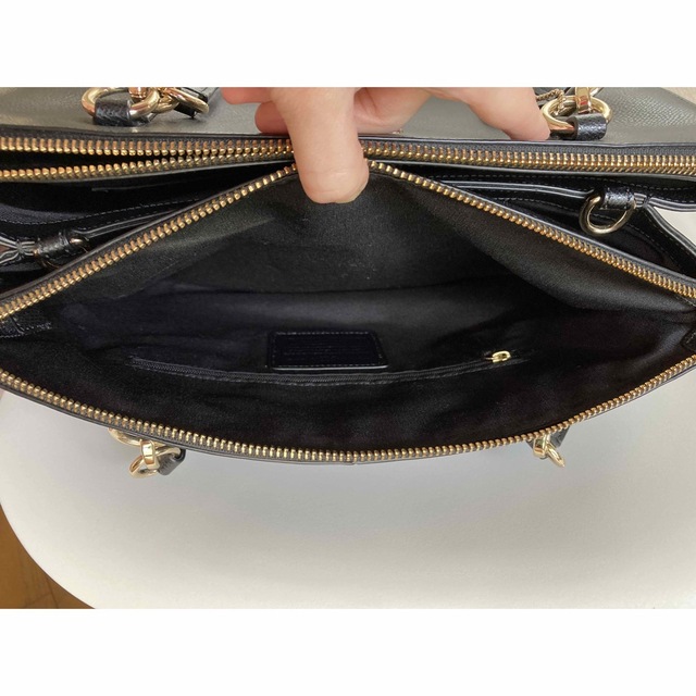 超美品★COACH コーチ レザー Wファスナー ショルダーバッグ★黒
