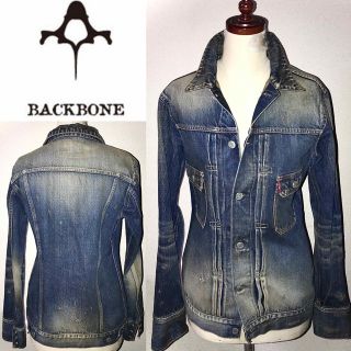 バックボーン(BACKBONE)のBACKBONE送料込バックボーン定価5万円程デニムジャケット日本製ロックドメス(Gジャン/デニムジャケット)