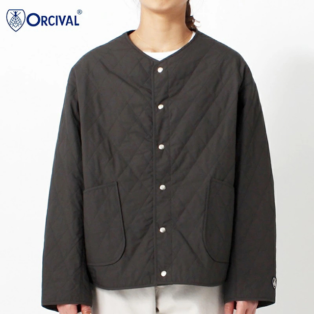 【新品】 オーシバル ORCIVAL ノーカラー キルティング ジャケット