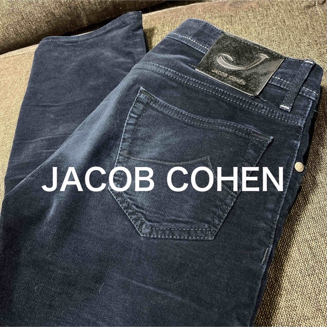 【極美品】JACOB COHEN J622 モールスキン パンツ ネイビー