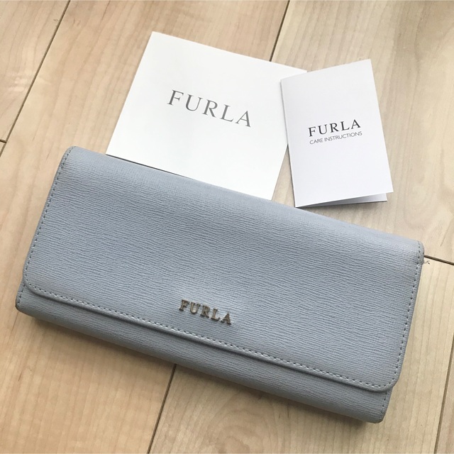 FURLA 長財布 ブルーグレー