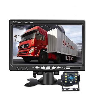 7インチモニター　8LED バックカメラ トラック 12V 24V (カーナビ/カーテレビ)