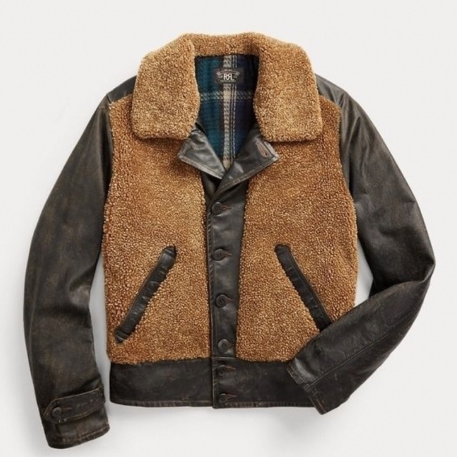 RRL - 新品*RRL*レザー グリズリージャケット*M* ダブルアールエルの