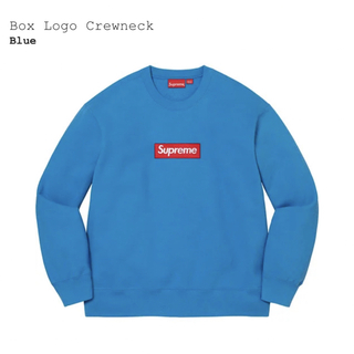 シュプリーム(Supreme)の【M】Box Logo Crewneck Blue(スウェット)