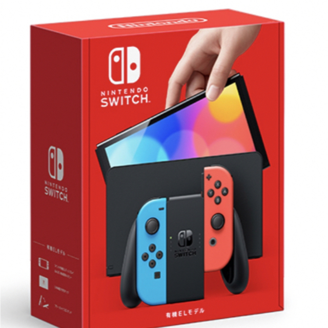 Nintendo Switch(ニンテンドースイッチ)のニンテンドースイッチ本体 有機EL ネオンブルー×レッド【新品・未開封】 エンタメ/ホビーのゲームソフト/ゲーム機本体(家庭用ゲーム機本体)の商品写真