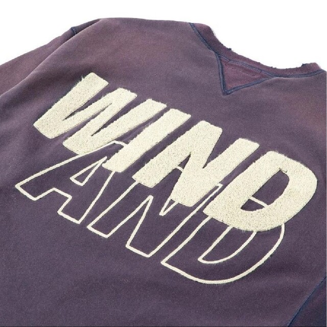 WIND ANDSEA Damaged Crew neck / Navy - L 5