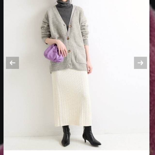 IENA(イエナ)のIENAウォッシャブルウールコットン ケーブルスカート レディースのスカート(ロングスカート)の商品写真