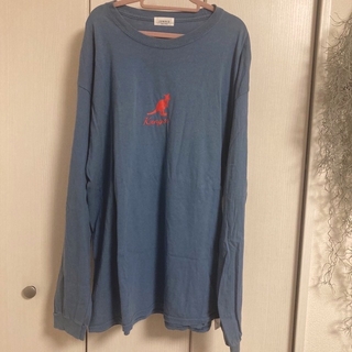 カンゴール(KANGOL)のカンゴール　ロンT Tシャツ　くすみ　ブルー　オーバーサイズ(Tシャツ/カットソー(七分/長袖))