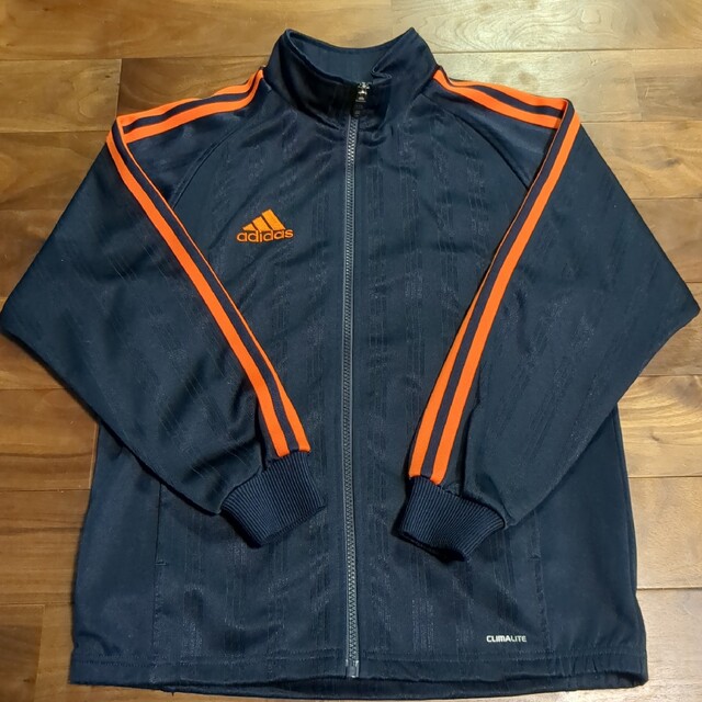 adidas ジャージ上　XL　ネイビー×オレンジ