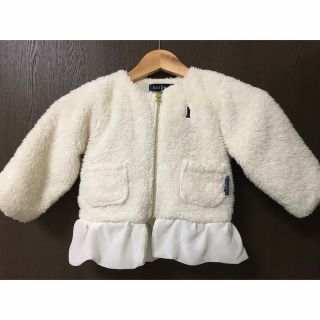 イーストボーイ(EASTBOY)の【訳あり】アウター　上着　90cm  イーストボーイ　ファー　白　子供　ベビー(ジャケット/上着)