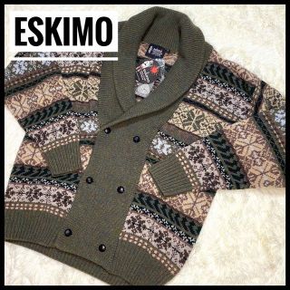 eskimo イングランド製 カーディガン ショールカラー ウール M