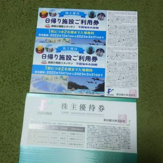藤田観光 株主優待券（箱根小涌園ユネッサン、 下田海中水族館） 2枚(その他)