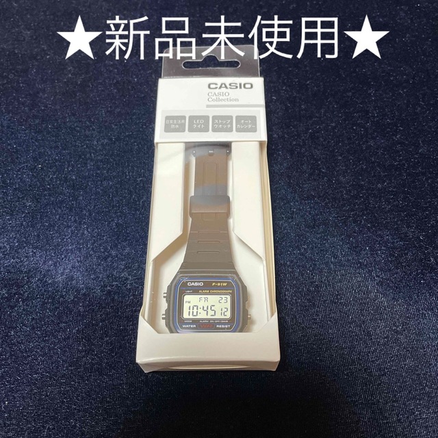 ★新品未使用★　CASIO 腕時計 ブラック F-91W-1JH