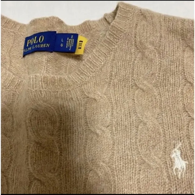 POLO RALPH LAUREN(ポロラルフローレン)のラルフローレン　ニット　ベージュ レディースのトップス(ニット/セーター)の商品写真