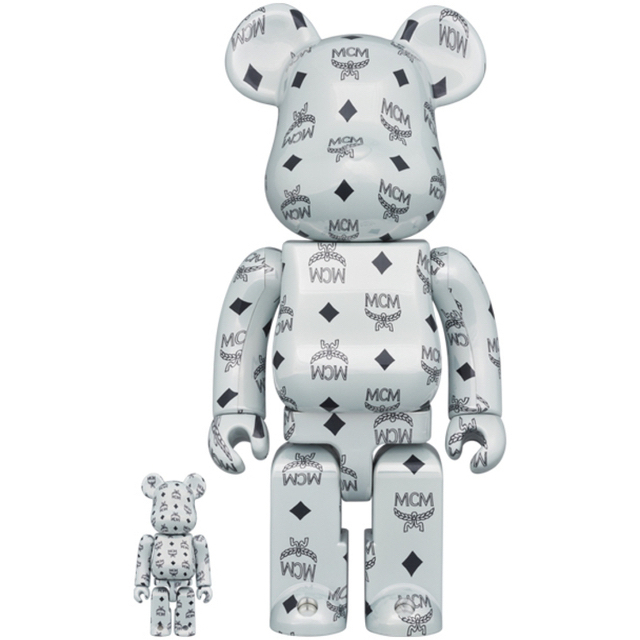 【新品未開封】BE@RBRICK MCM WHITE CHROME100%400