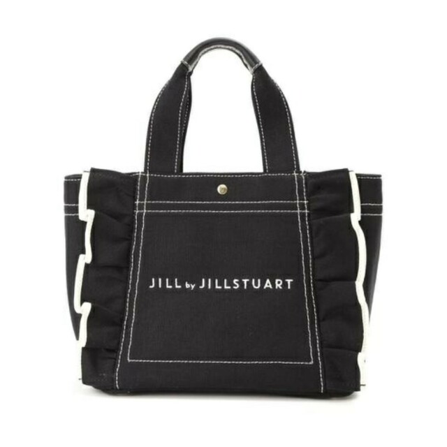 JILL by JILLSTUART(ジルバイジルスチュアート)の【新品】ジルバイジルスチュアート フリルトートバッグ(小)  ブラック レディースのバッグ(トートバッグ)の商品写真