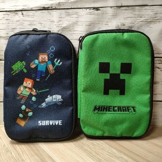 マイクラ薄型ポーチ　２個セット(小物入れ)