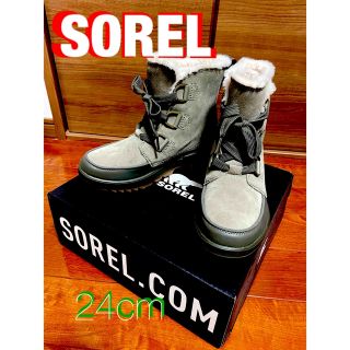 ソレル(SOREL)の美品　ソレル　ティボリⅣ 24センチ　セージ(ブーツ)