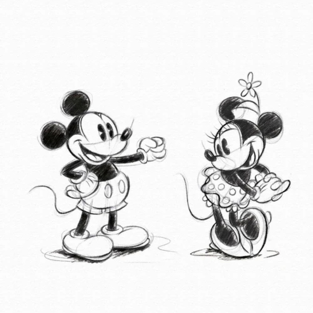 Disney(ディズニー)のミッキーミニー　一輪挿し　ディズニー　アート インテリア/住まい/日用品のインテリア小物(花瓶)の商品写真