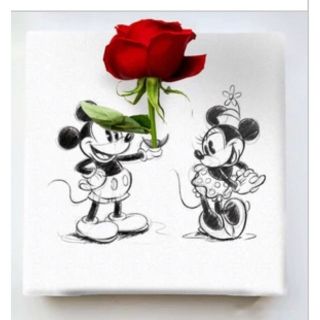 ディズニー(Disney)のミッキーミニー　一輪挿し　ディズニー　アート(花瓶)