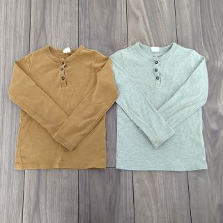 H＆M　ヘンリーネック　カットソー　長袖(Tシャツ/カットソー)