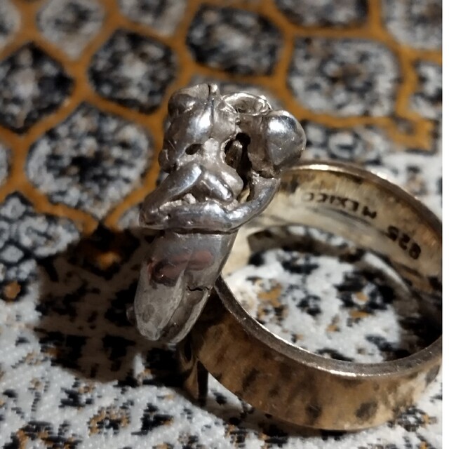 Vintage ヴィンテージ 女性 横顔 貴婦人 フェイス 925 リング指輪 