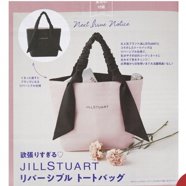 JILLSTUART(ジルスチュアート)のJILLSTUARTリバーシブルトートバッグ　ゼクシィ付録 レディースのバッグ(トートバッグ)の商品写真