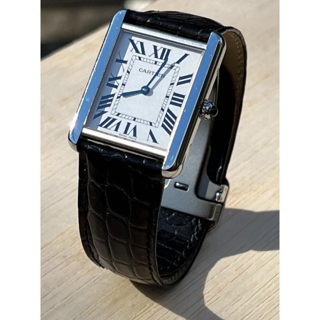 カルティエ CARTIER W5200014 タンクソロLM クォーツ メンズ 美品 _759694