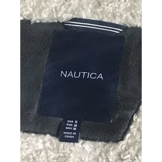 NAUTICA(ノーティカ)のノーティカ ボンバージャケット S ボア付シンセティックスエード ダークブラウン メンズのジャケット/アウター(レザージャケット)の商品写真