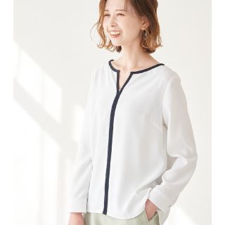 ロペピクニック(Rope' Picnic)の新品タグ付き  ロペピクニック 配色パイピング ブラウス(シャツ/ブラウス(長袖/七分))