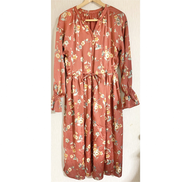 Andemiu - 送料無料 Andemiu 花柄シャツワンピース フラワープリント