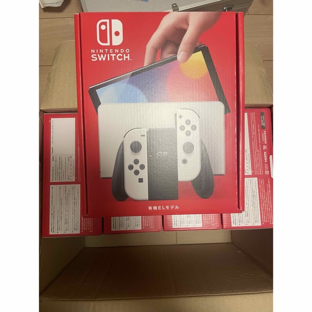 グリーン・ホワイト系 完成品♪ Switch本体 有機EL JCホワイト 5台