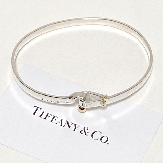 希少✨Tiffanyティファニーバングルブレスレットフックアイシルバー18KG