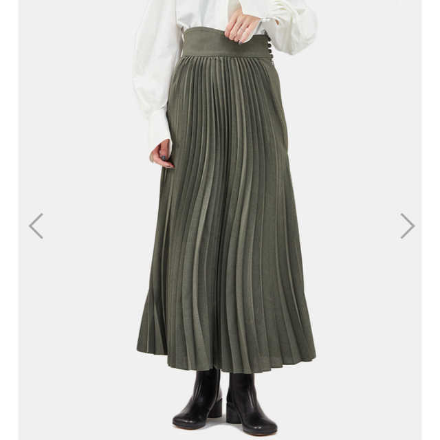 手数料安い mame - Skirt Flared Pleated Curved 【タグつき新品】mame ロングスカート